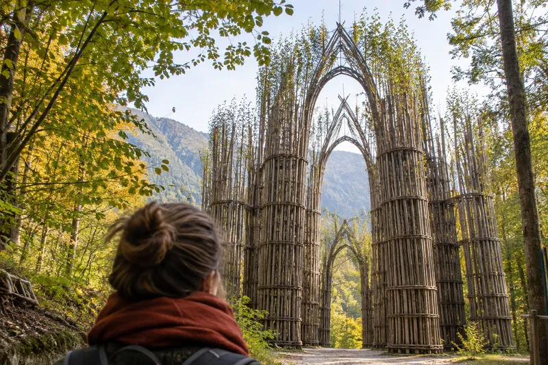 Cattedrale Vegetale en el parque de land art Arte Sella, en el Val di Sella