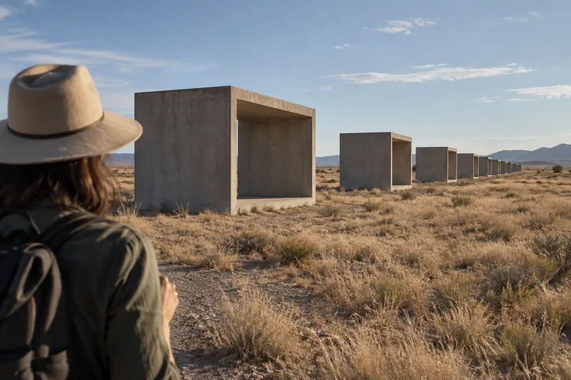 Esculturas de hormigón de The Chinati Foundation en el desierto de Marfa